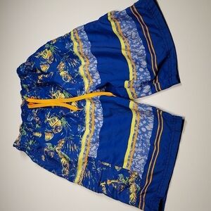 Boys Shark Nation Swim Trunks Size L 14/16